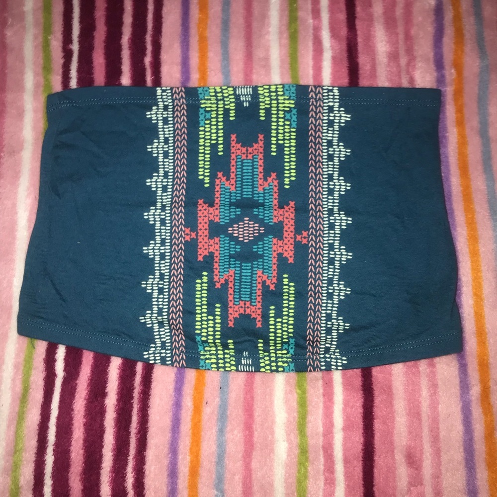 Tribal Print Bandeau Top